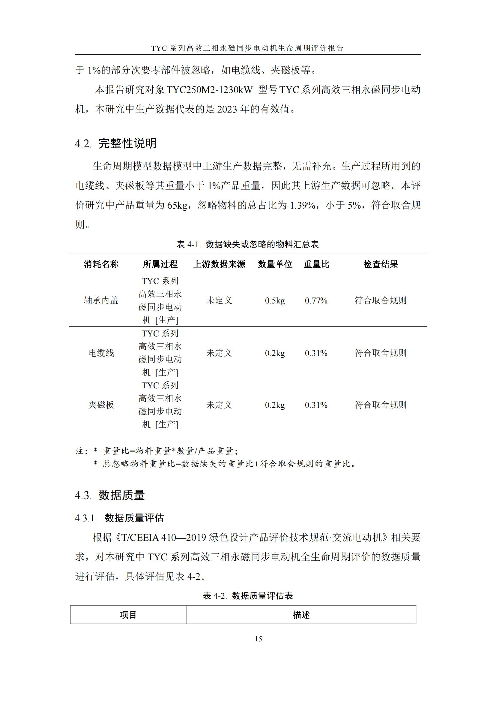 力久電機(jī)TYC系列高效三相永磁同步電動機(jī)LCA報告